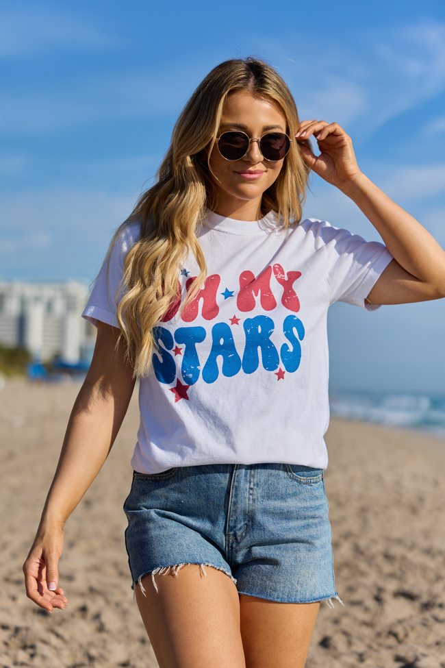 Oh My Stars White Graphic Tee