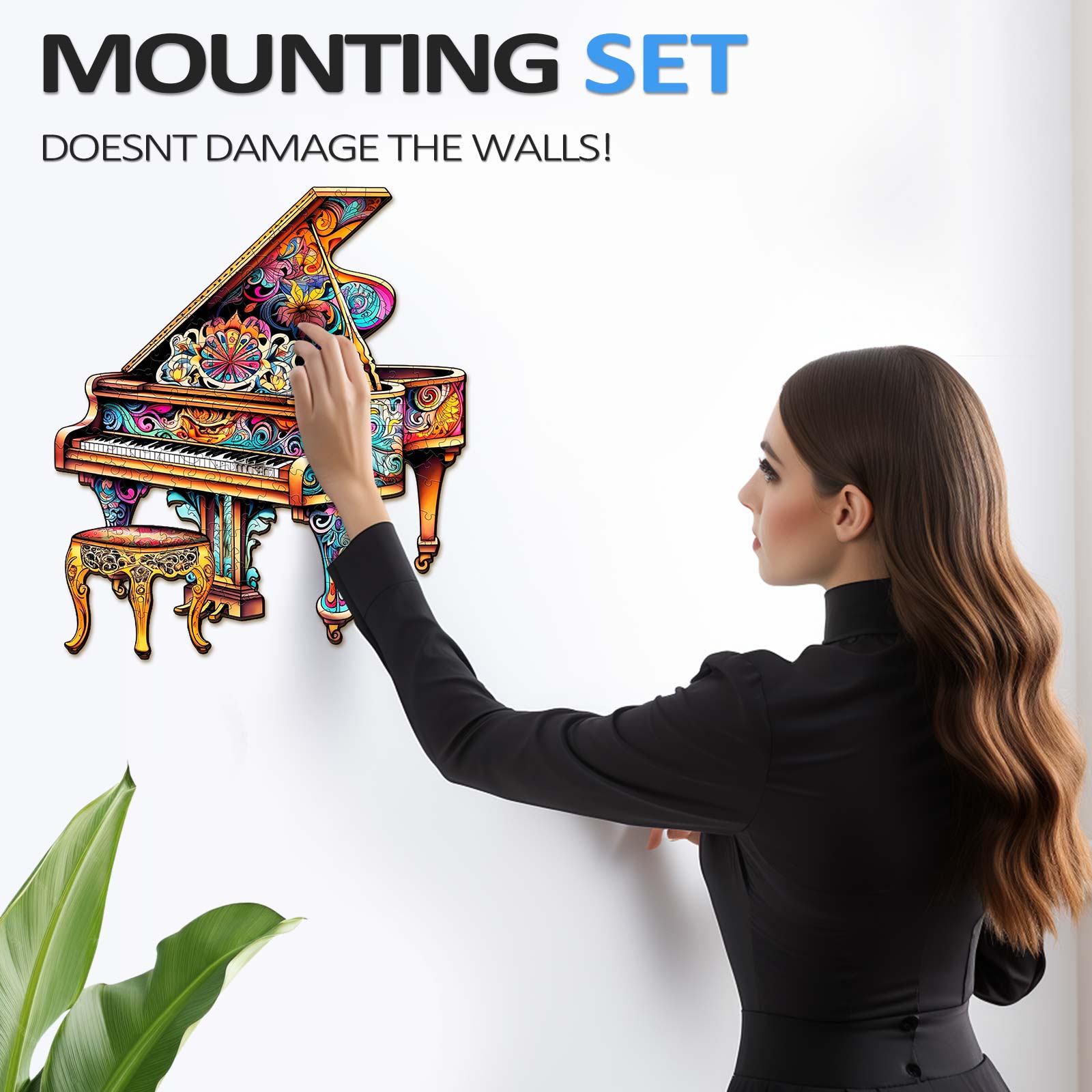 Touching Piano Wooden Jigsaw Puzzle