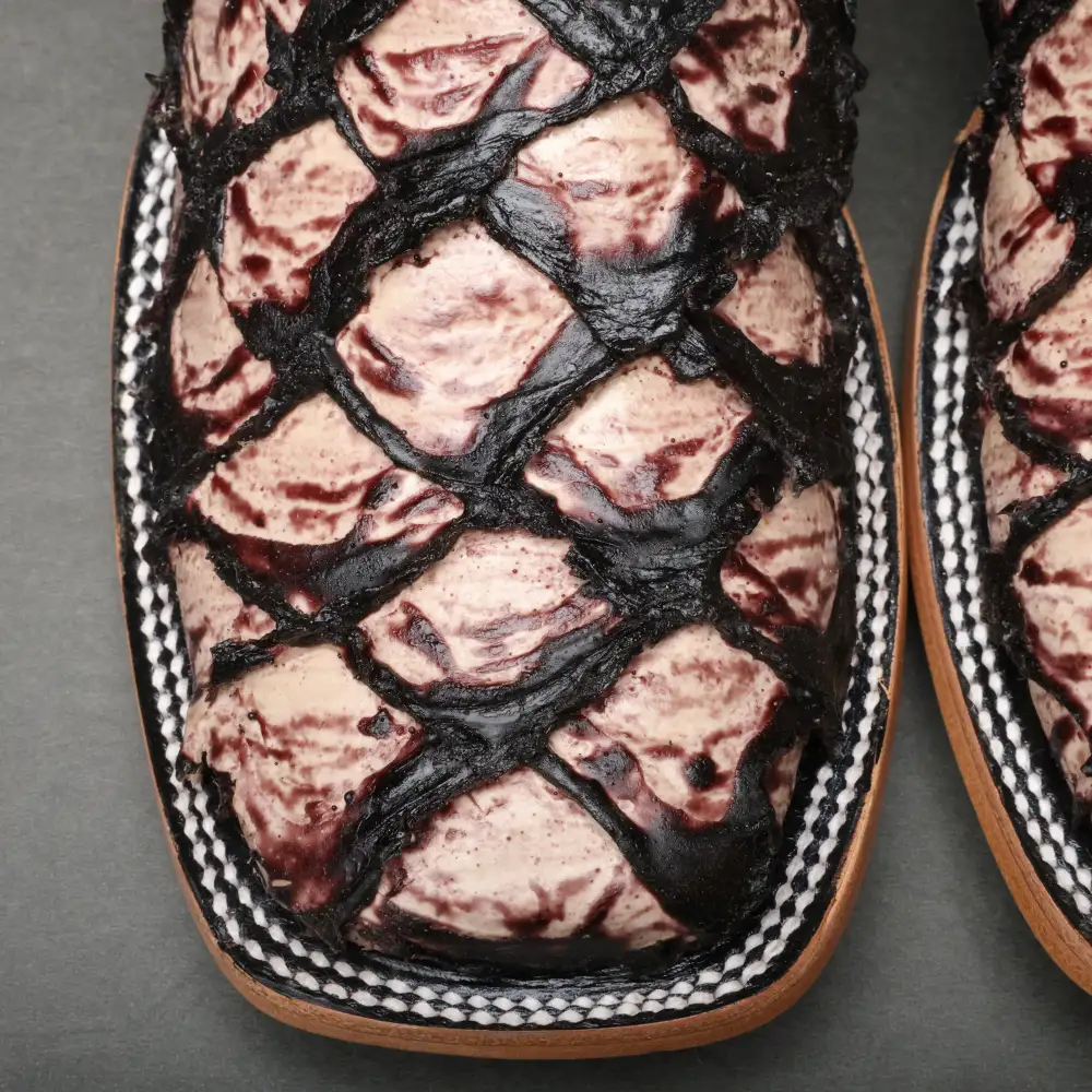 Orix Jumbo Pirarucu Leather Boots - Square Toe