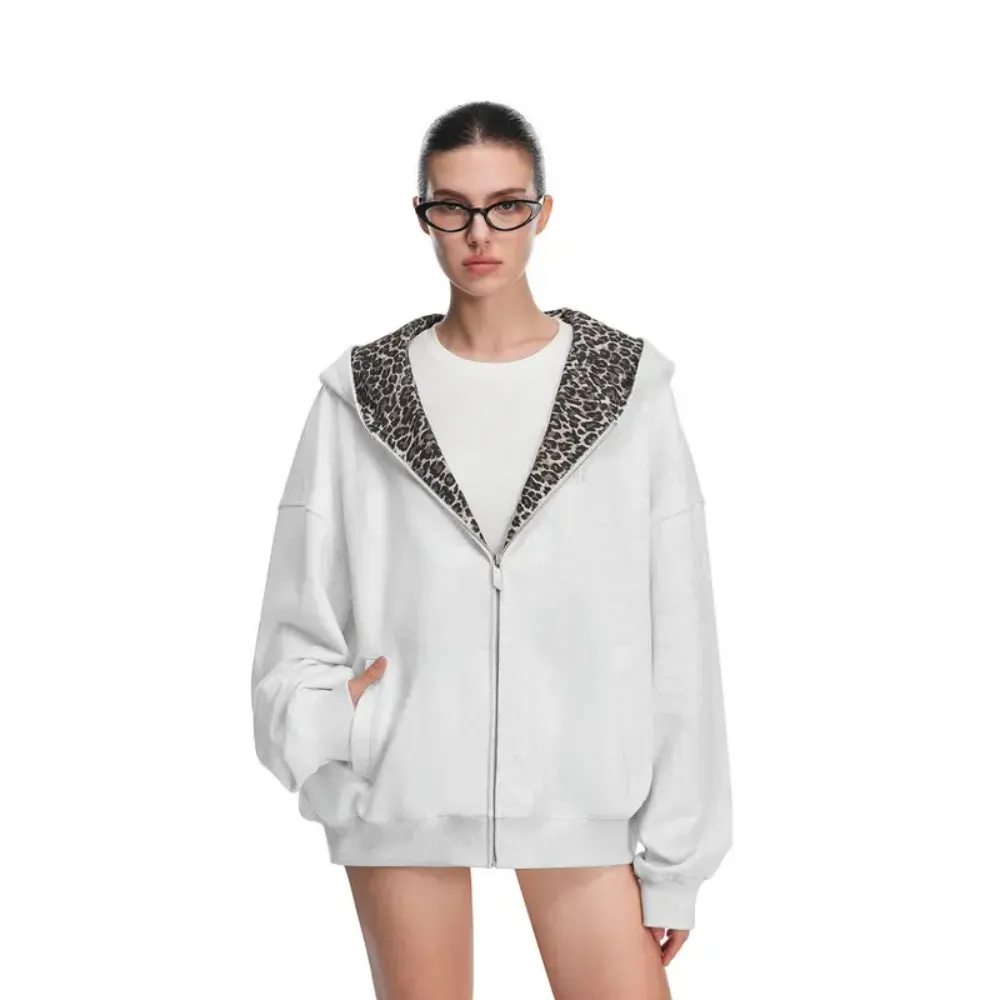 Leopard Print Oversized Lounge Hoodie