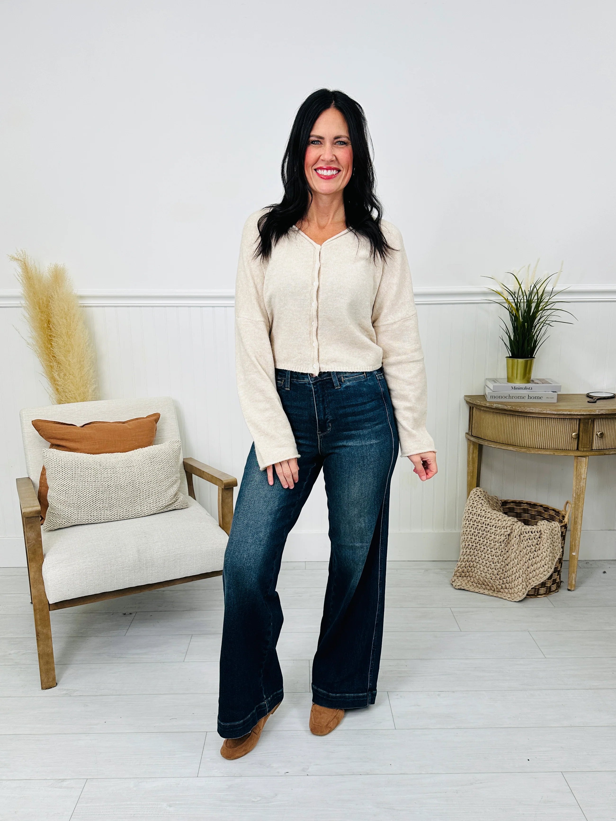 Judy Blue The One For Me Retro Wide Leg Jeans