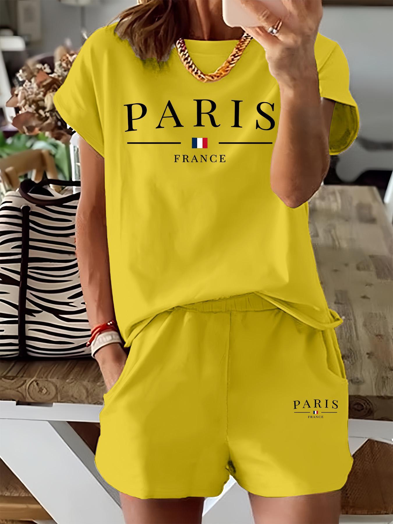 🔥Women’s Summer Graphic Tee & Shorts Lounge Set