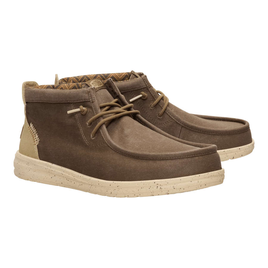 Wally Mid Gripr Stretch Canvas - Teak Brown/Multi