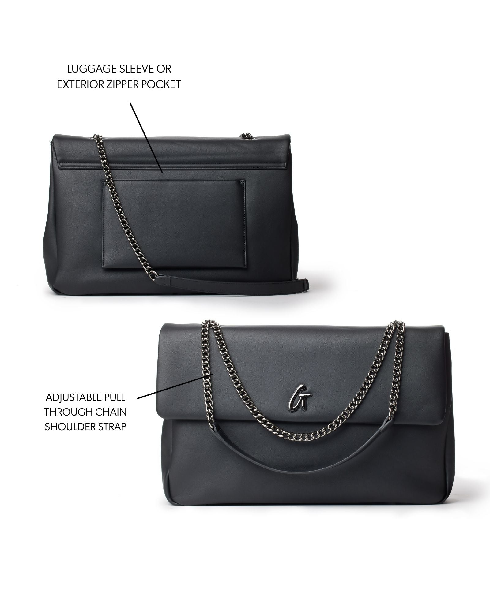 XL STANDARD FLAP BAG - BLACK