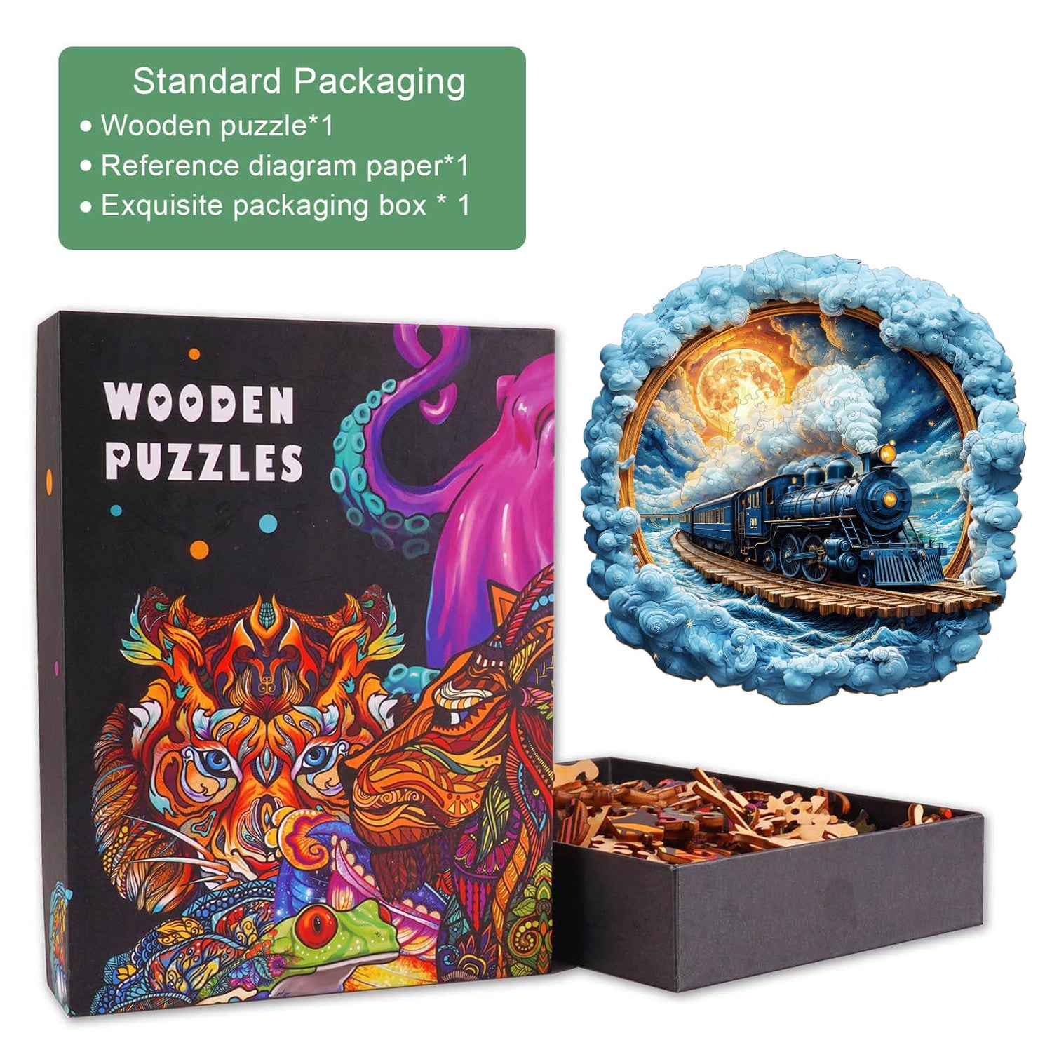 3D Moonlight Trajectory Wooden Jigsaw Puzzle