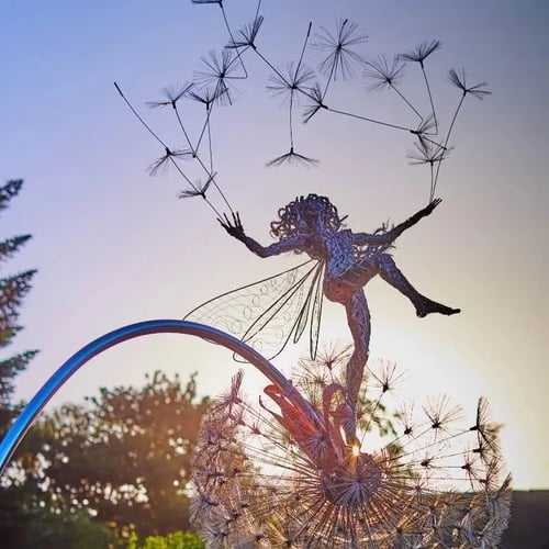 3D Flower Fairy Dancing with Dandelion Garden