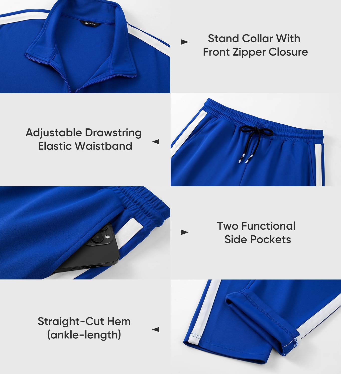 Men's Track Suits Sweatsuits 2 Piece Full Zip Sports Outfits Set Sweatshirt and Joggers Sweatpants