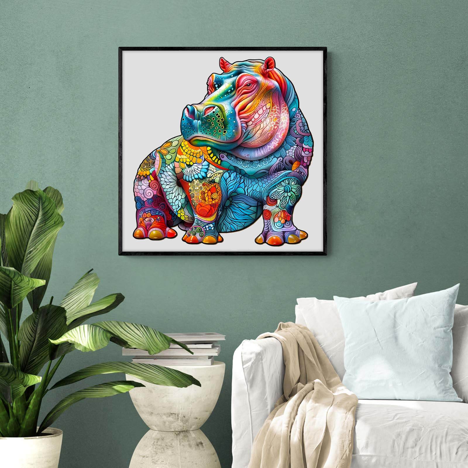 Hippopotamus Wooden Jigsaw Puzzle