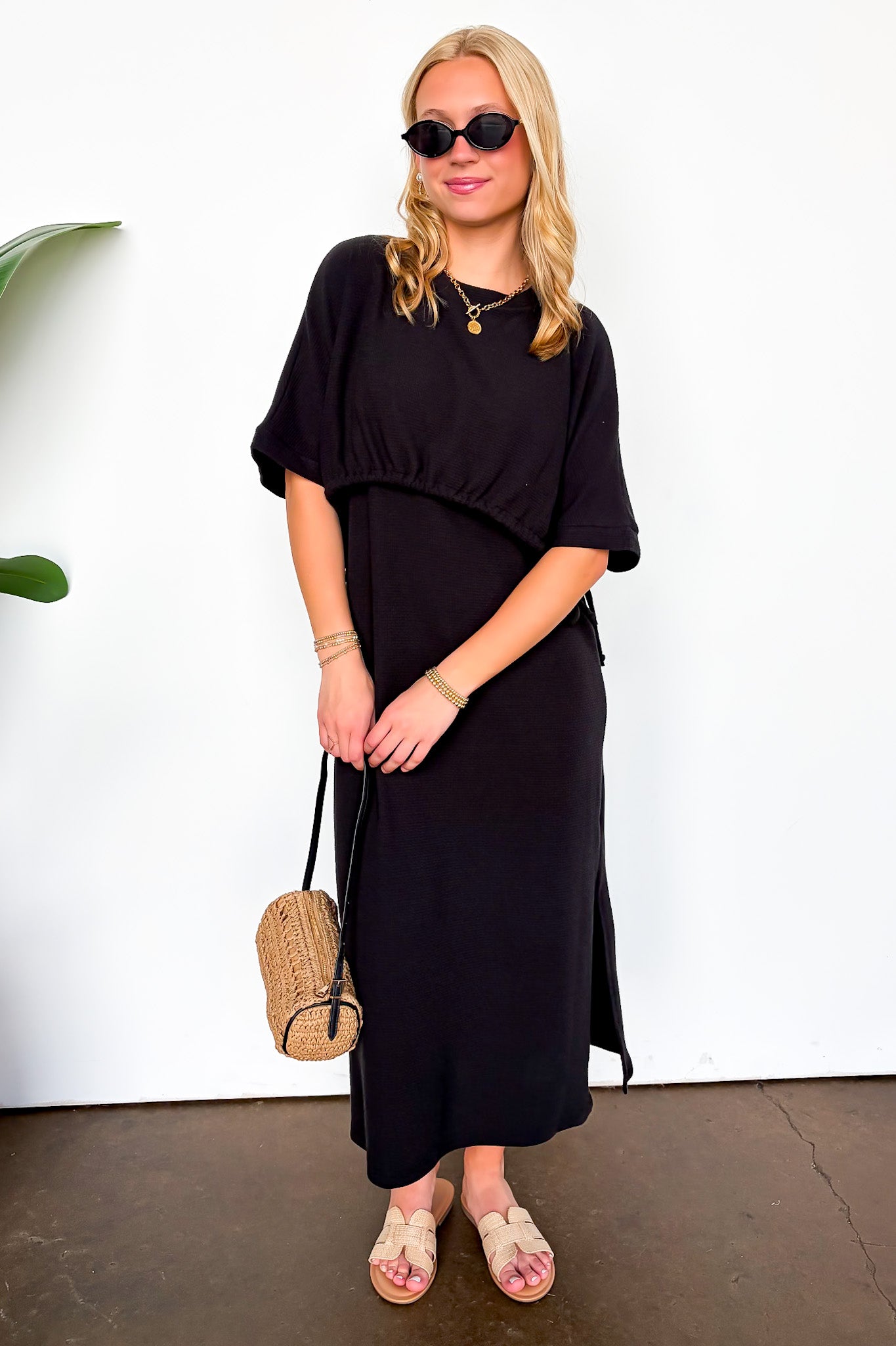 Side Tie Maxi Dress