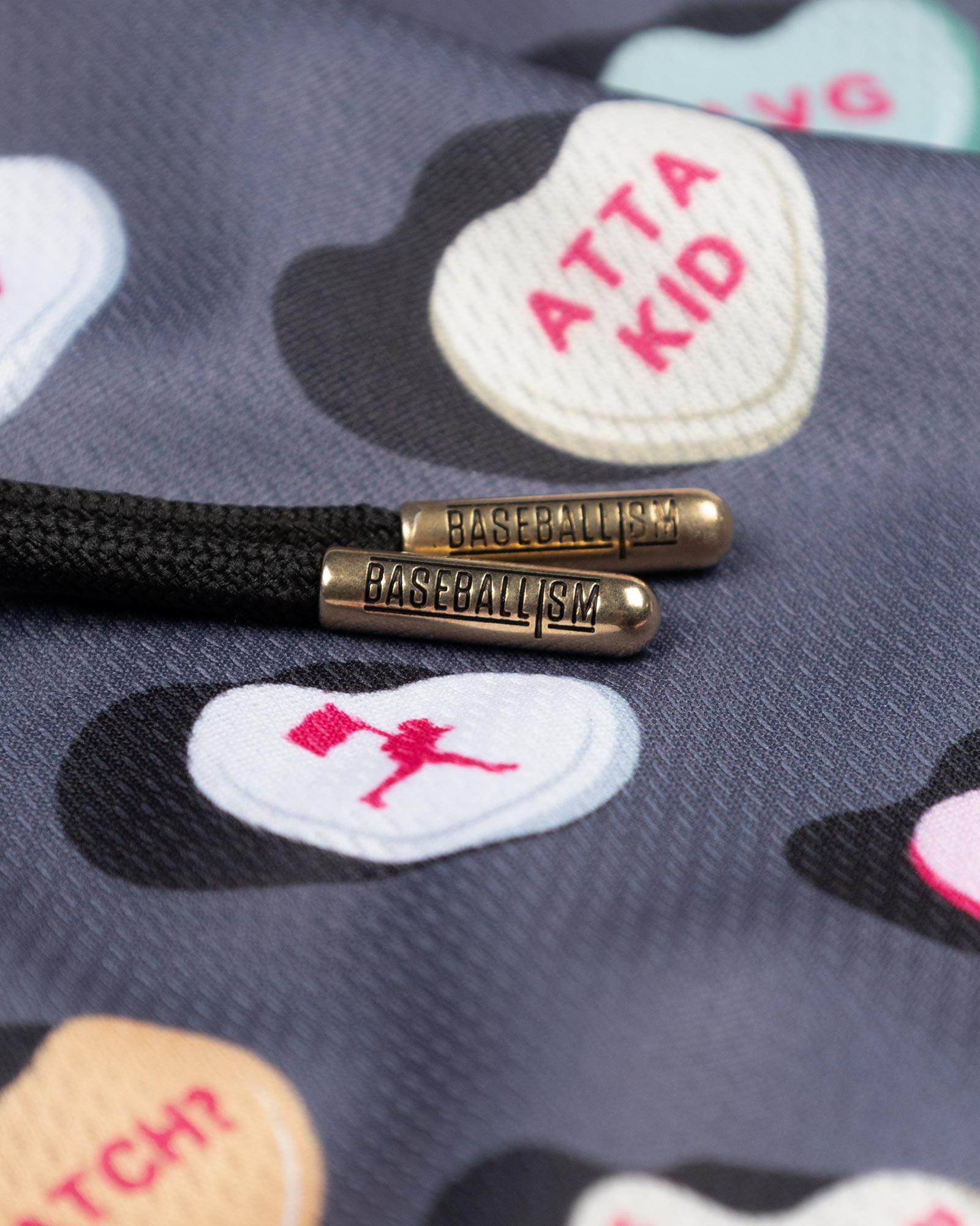 Candy Heart Diamond Air Mesh Shorts (Charcoal) - Youth