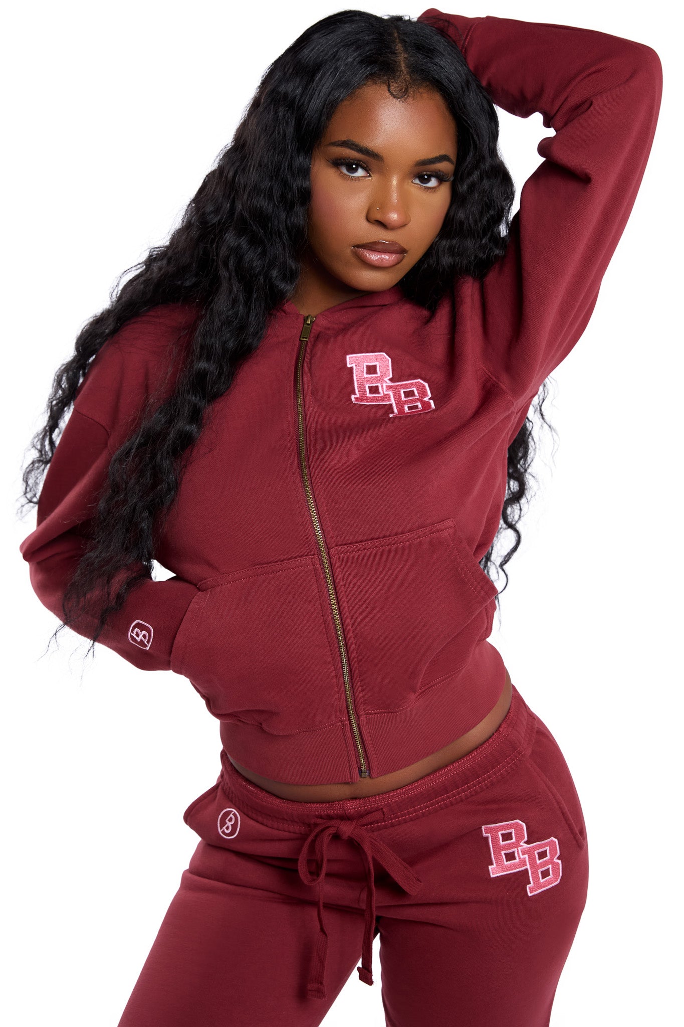 BODY UNIVERSITY HOODIE 2.0 (MAROON/PINK)