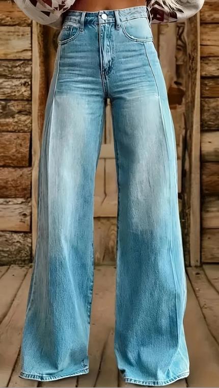 Womens Wash Water High Waist Casual Jeans