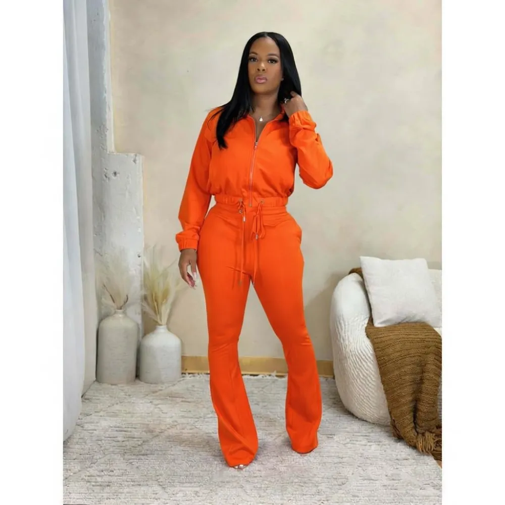 Flare Pants & Jacket Set