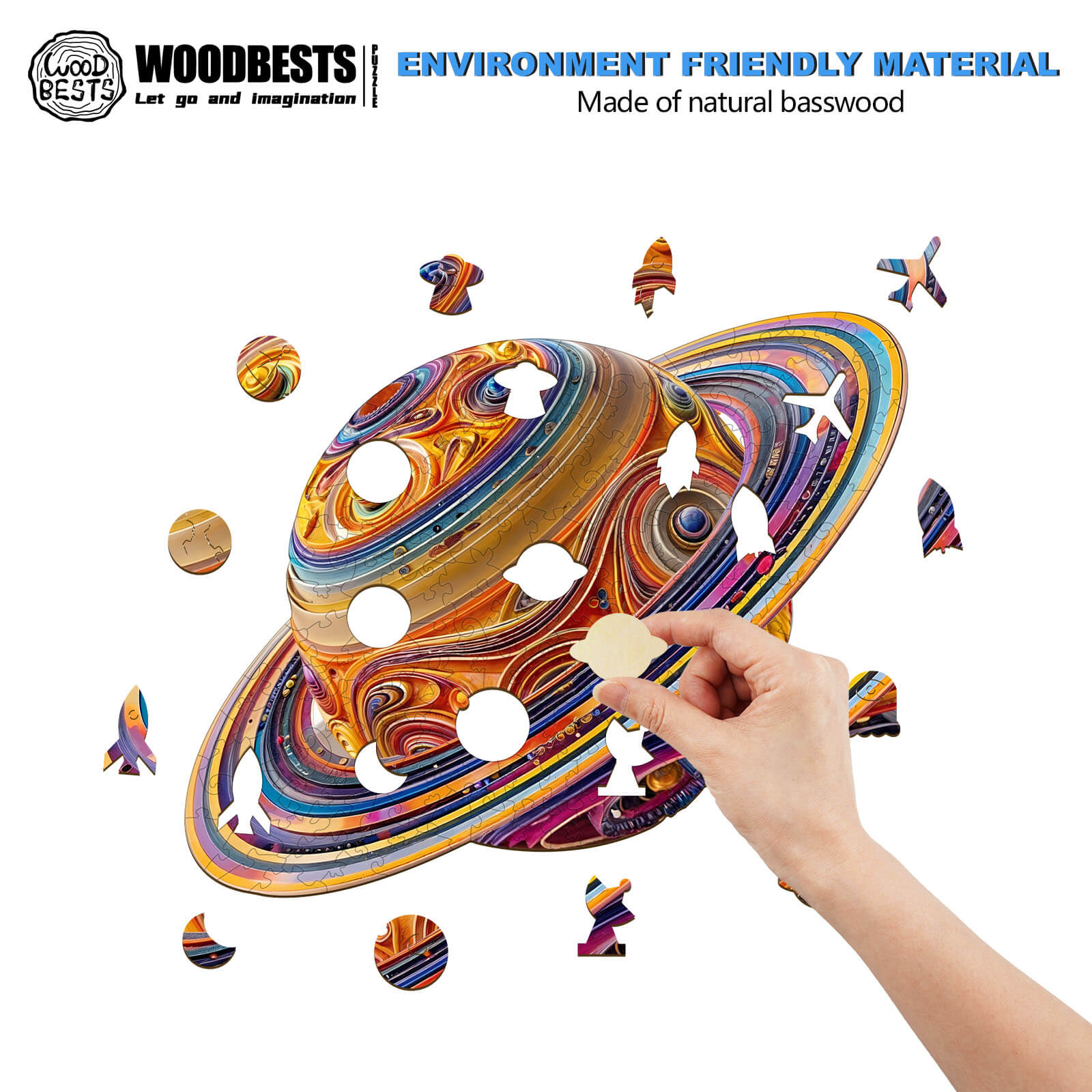 3D Fantasy Saturn Wooden Jigsaw Puzzle