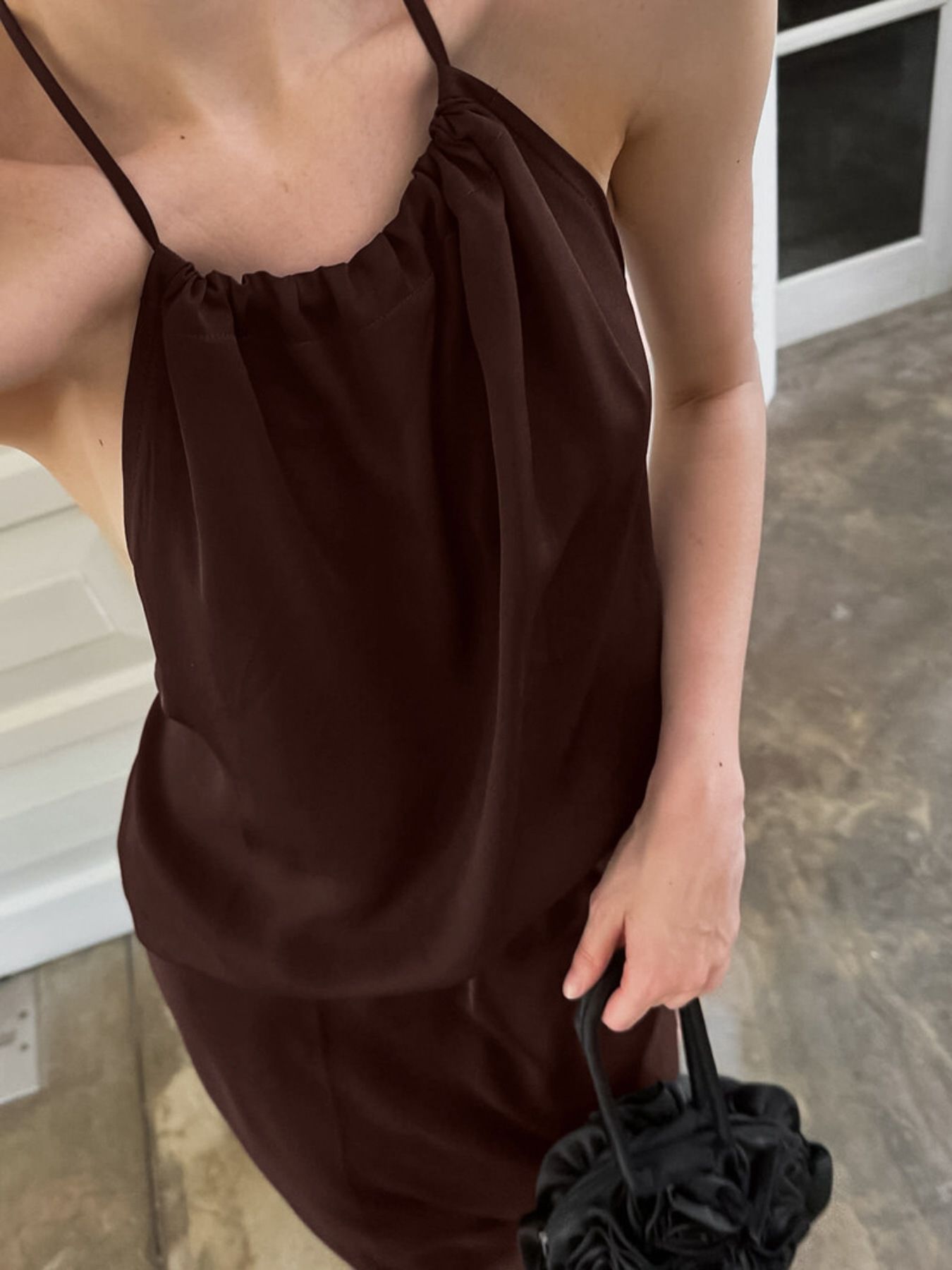 Backless Halter Neck Maxi Dress