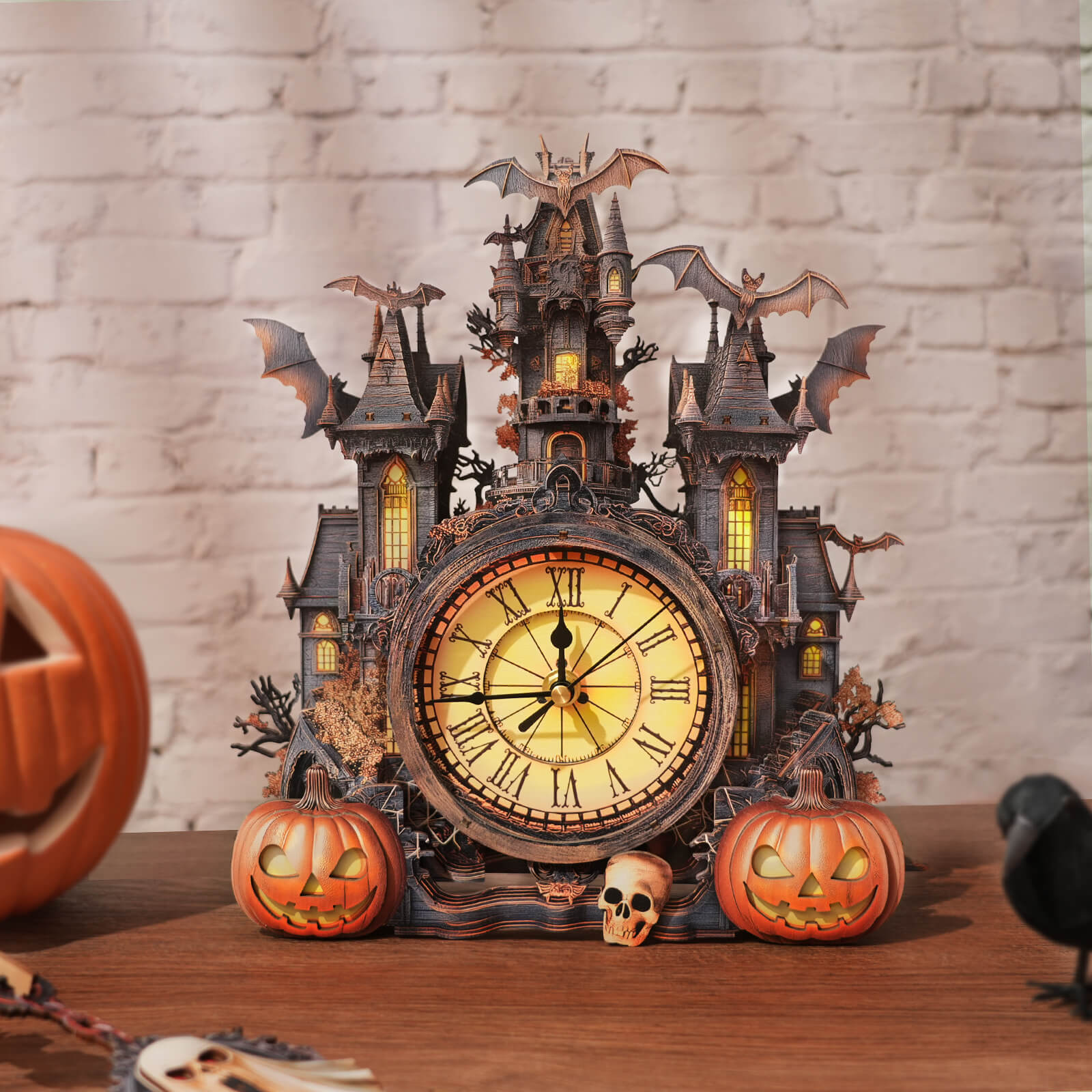 Mysterious Castleâ€“ DIY Wooden Clock, 3D Puzzle Craft Kit