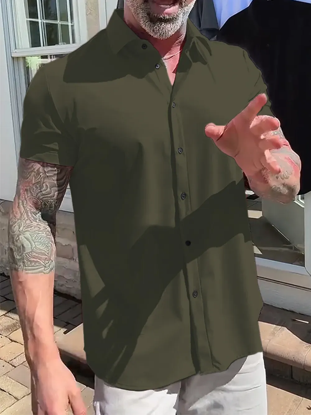 Men'S Solid Color Casual Polo Shirt