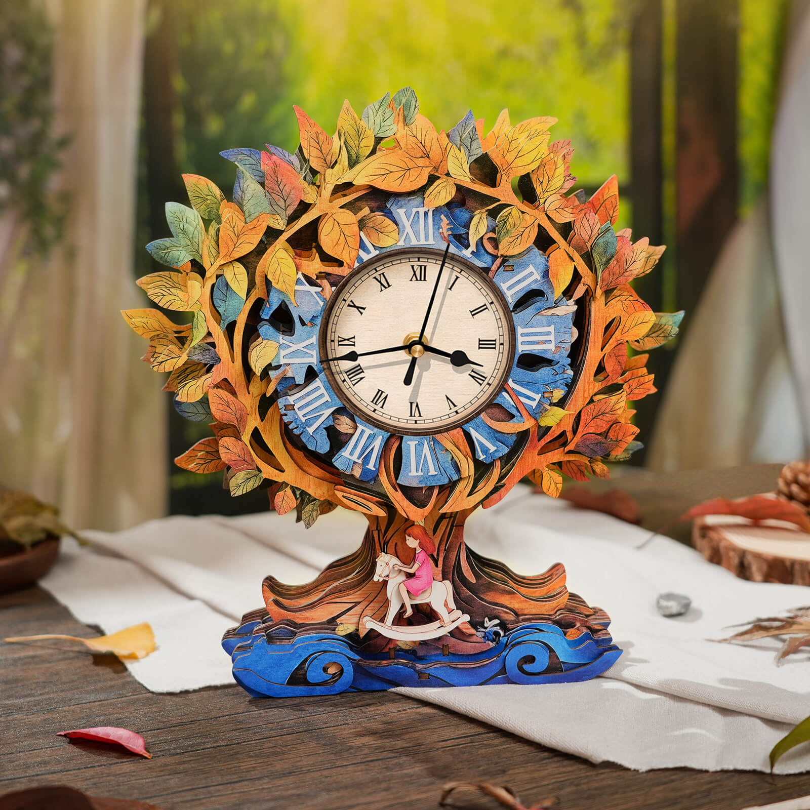 Tree of Life â€“ DIY Wooden Clock, 3D Puzzle Craft Kit
