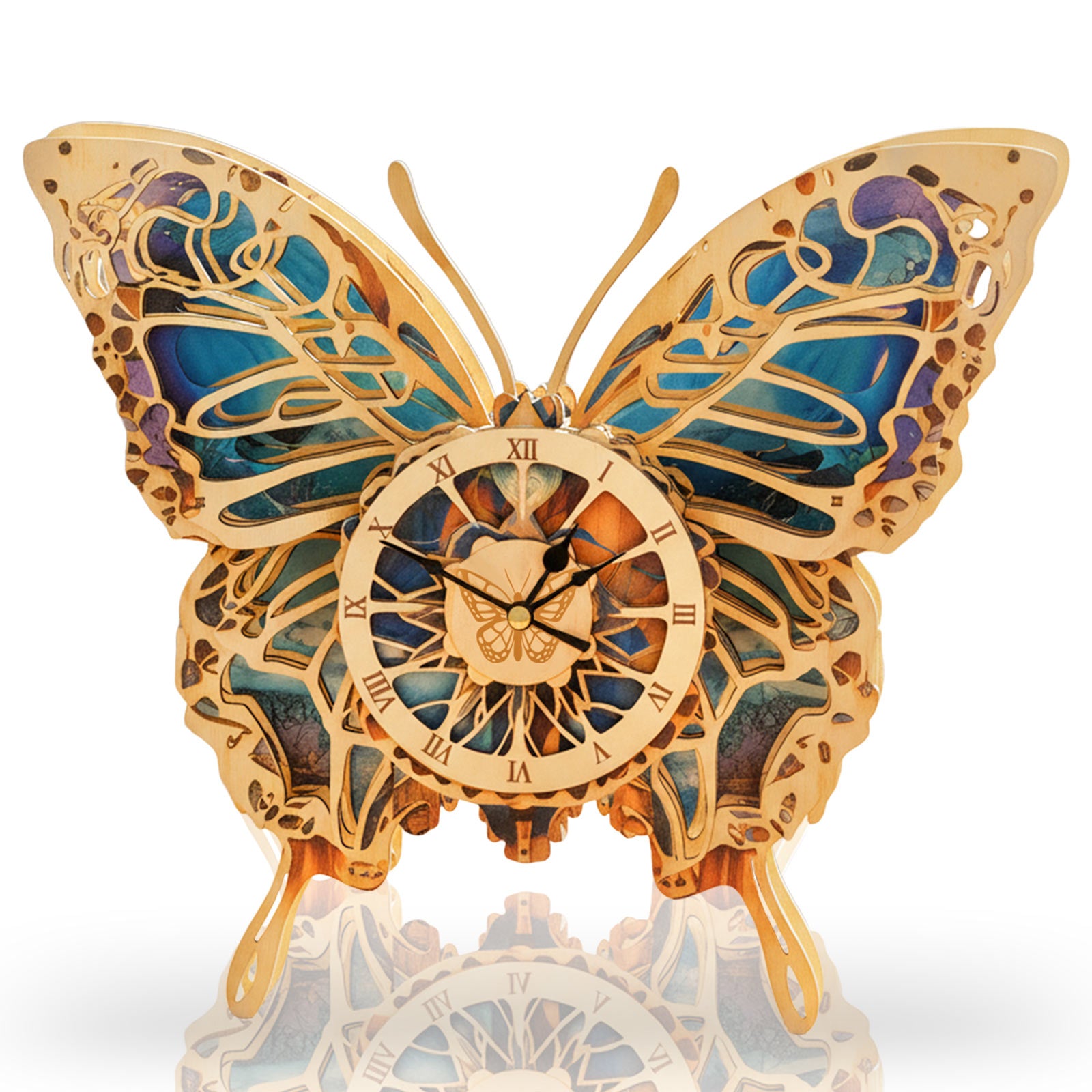 Butterfly â€“ DIY Wooden Clock, 3D Puzzle Craft Kit