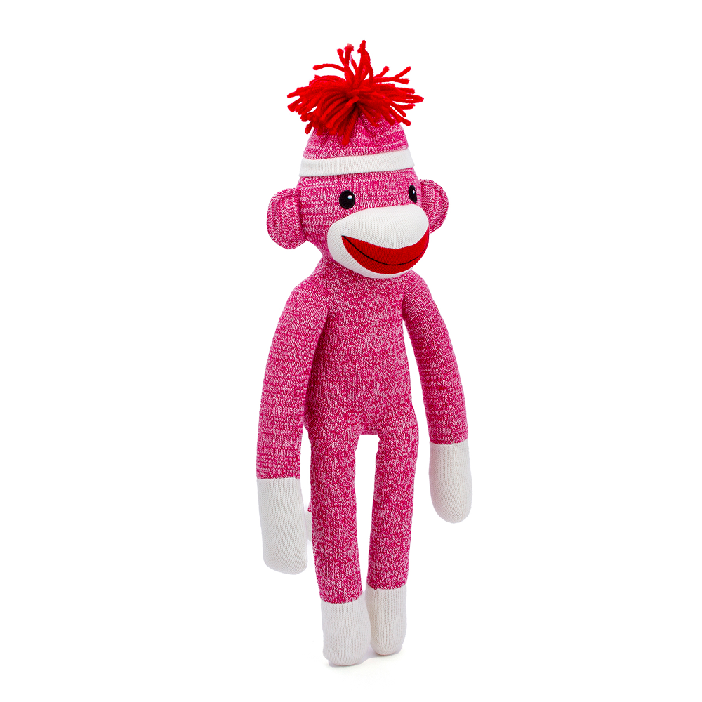Sock Monkey 20inch Pink