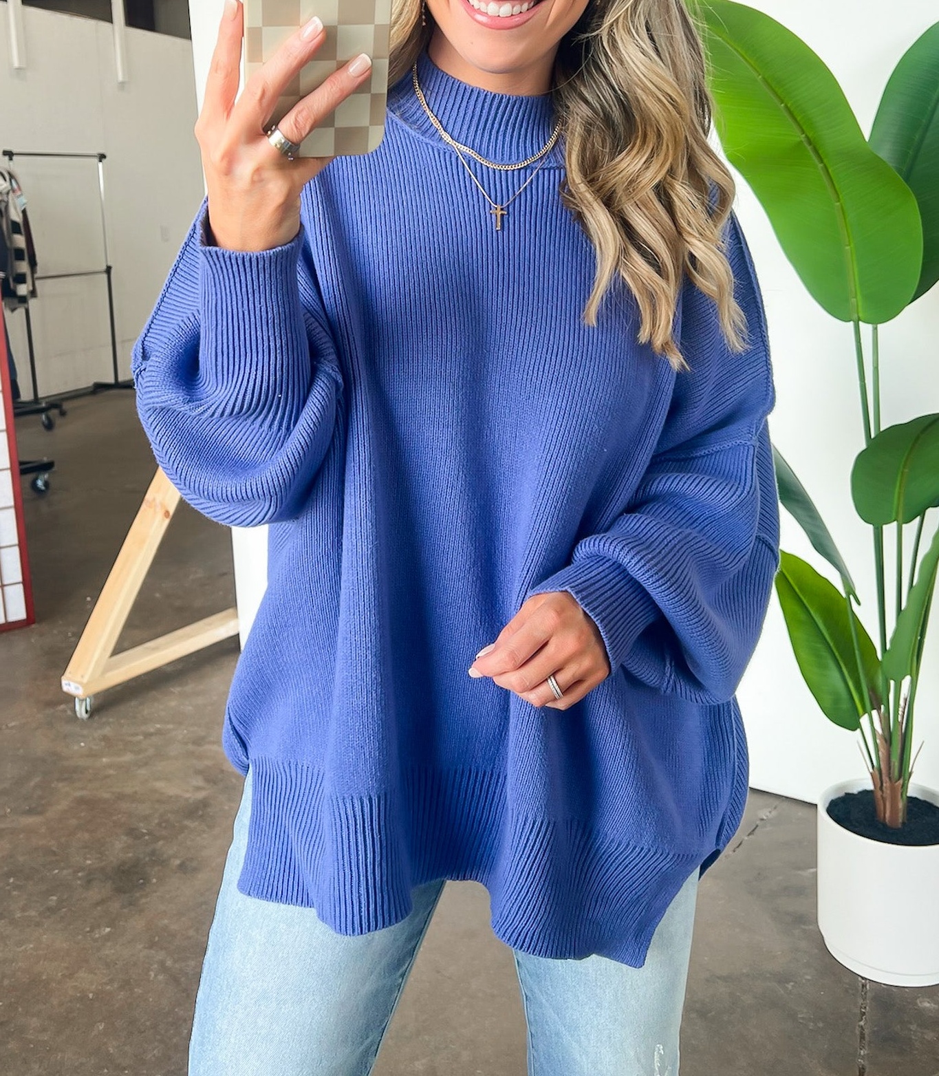 Simple Street Side Slit Oversized Sweater - BACK IN STOCK