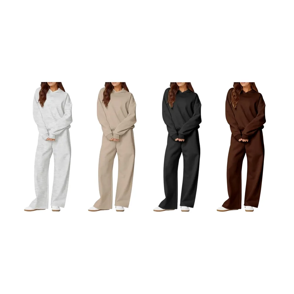 Women’s 2-Piece Lounge Set – Hoodie & Wide Leg Sweatpants