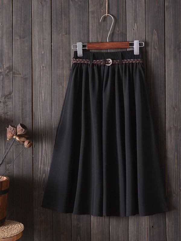 A-Line Skirt Midi Skirt