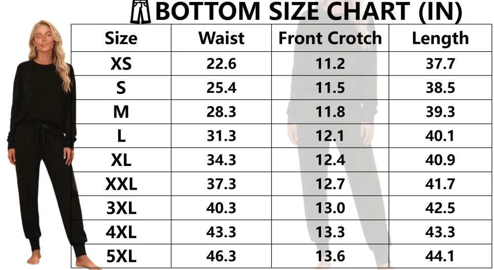 Women's Long Sleeve Knit Loungewear Jogger Set