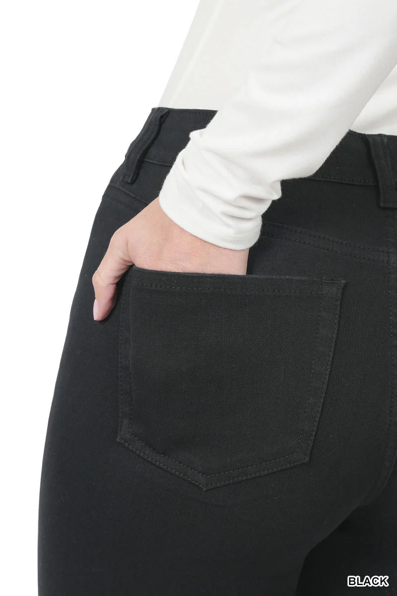 High-Rise Flare Jeans in Black