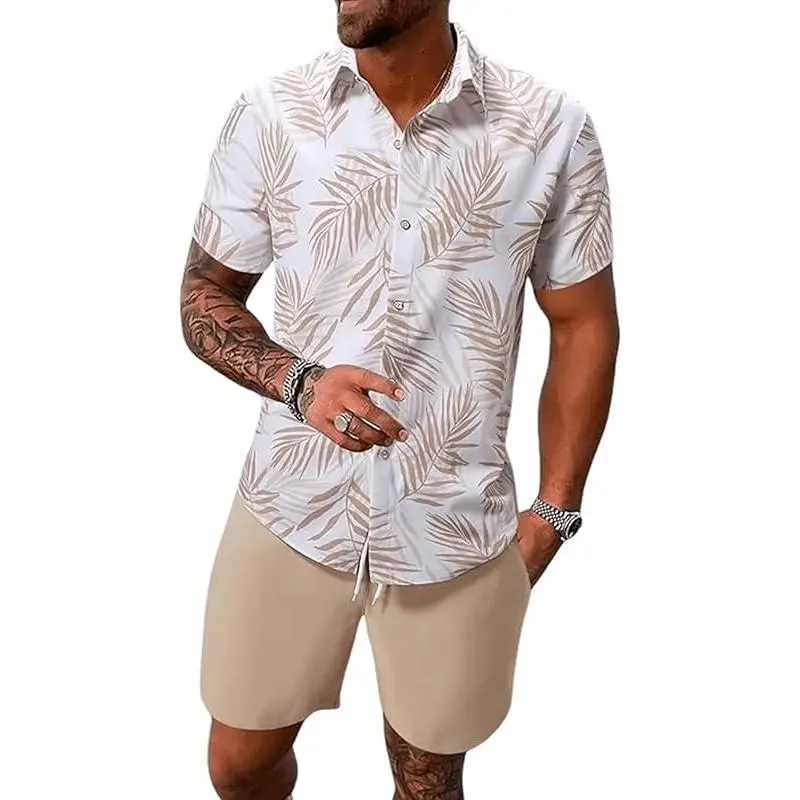 Men's Tropical Print 2-Piece Set