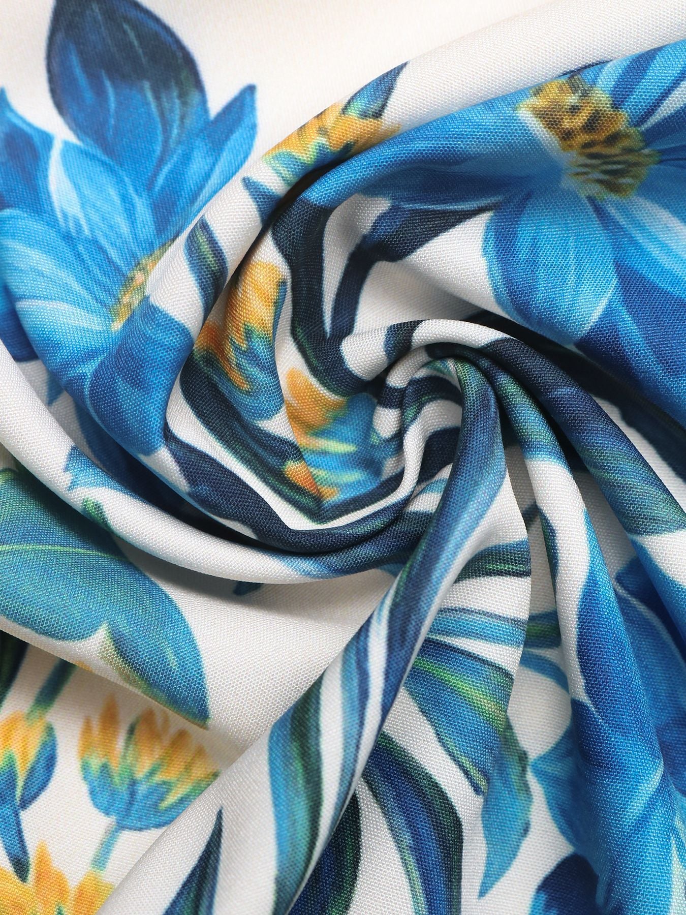 Floral Print Sweetheart Neck Maxi Dress