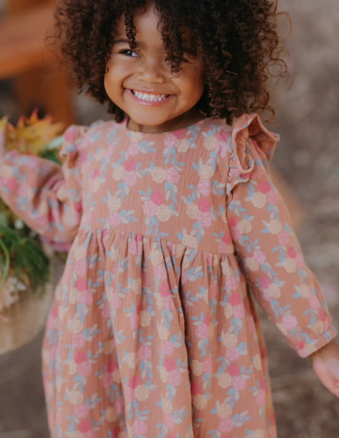 Leilah Dress - Caramel Roses