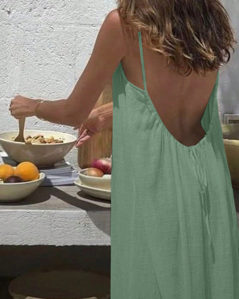 Women’s Summer Backless Cami Dress