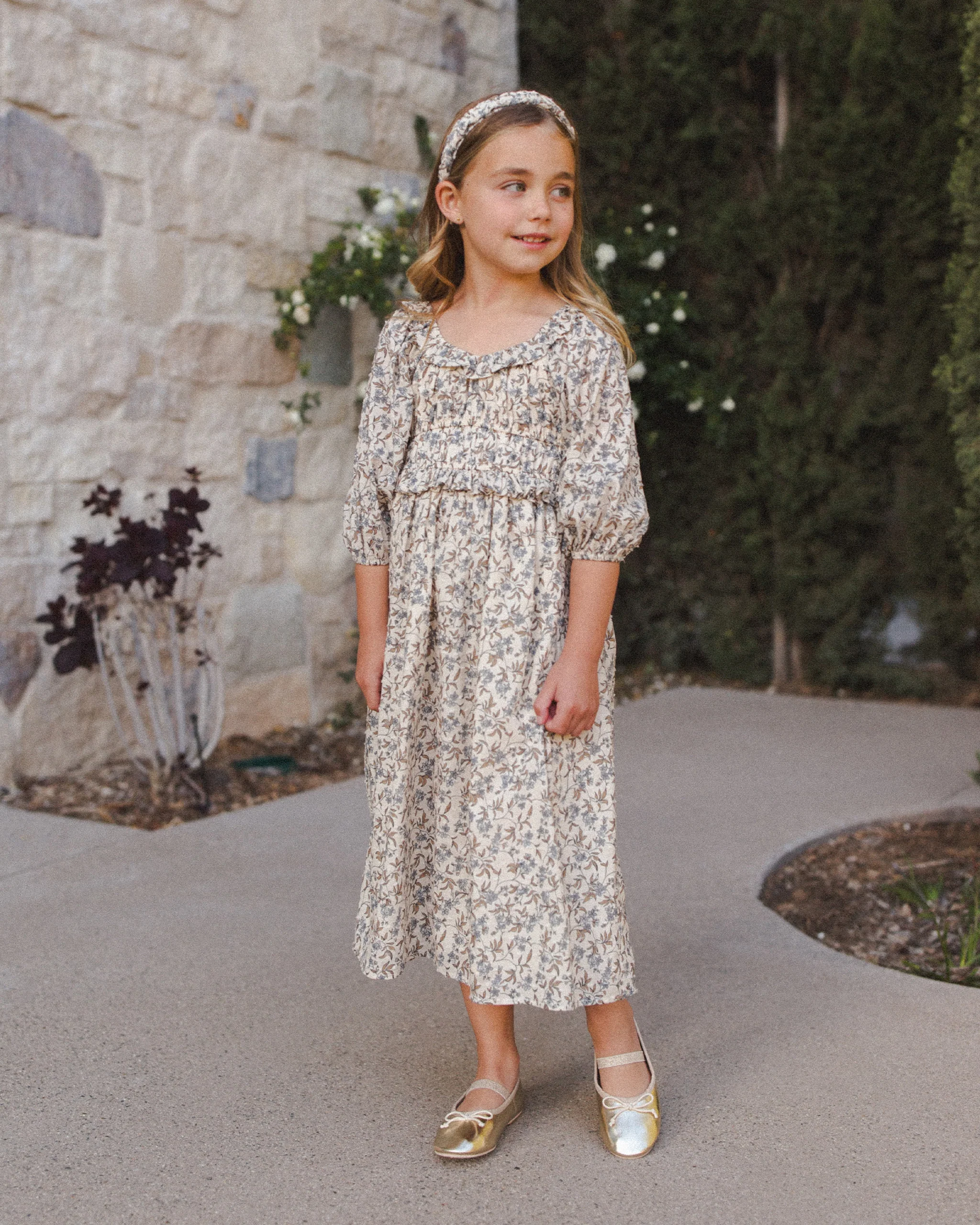 Junie Dress || Vintage Blue Floral