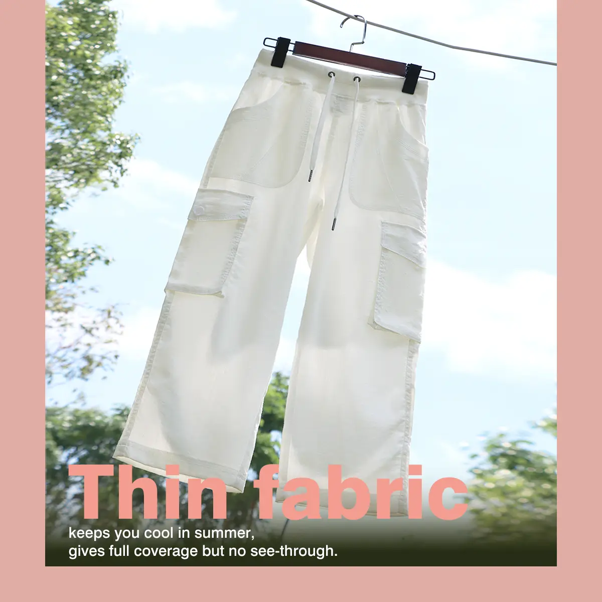 Women's Cargo Pants Plus Size Outdoor Lightweight Capris Casual