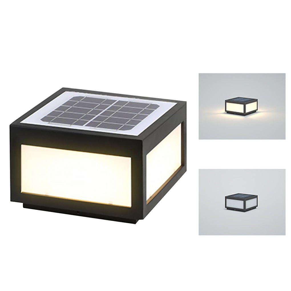 Outdoor Courtyard Waterproof LED Solar Pillar Lights Landscape Lighting
