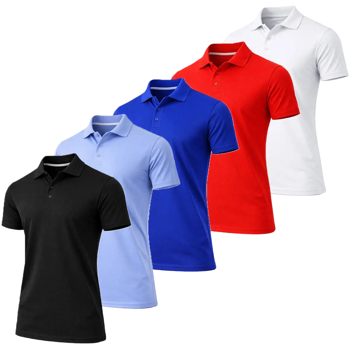 Men’s 5-Pack Performance Polo Shirts