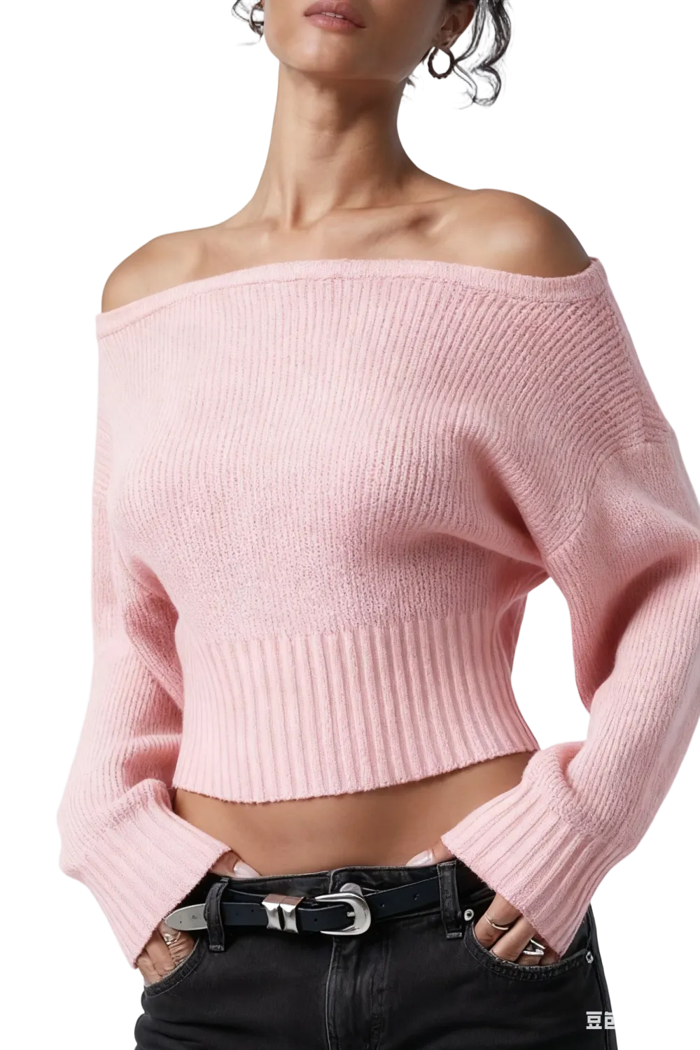 Women's Ribbed Off-The-Shoulder Sweater