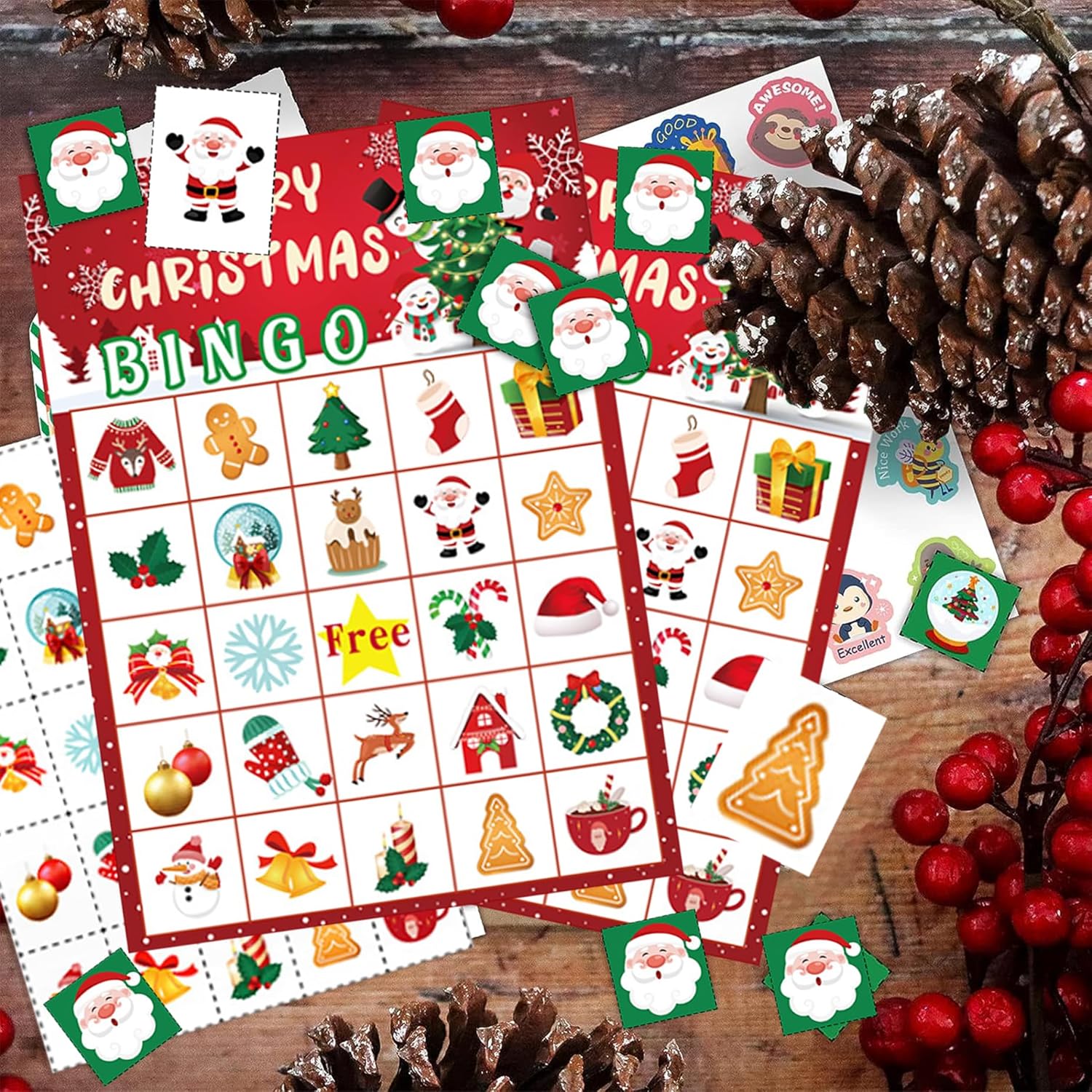 🎄Christmas Bingo game cards 🎅 Holiday Party Games for 24 Players