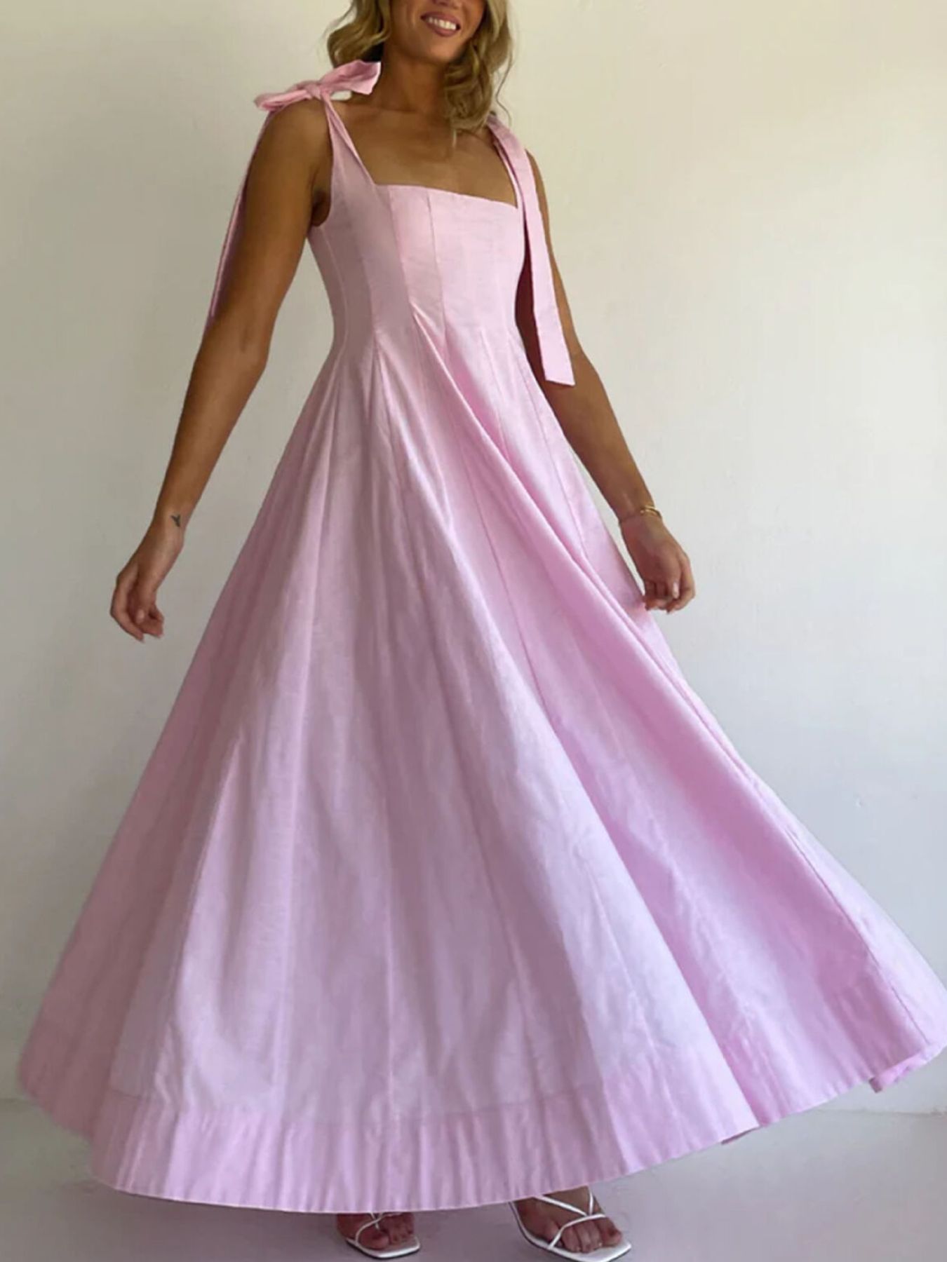 Gradient Tie Shoulder Maxi Dress