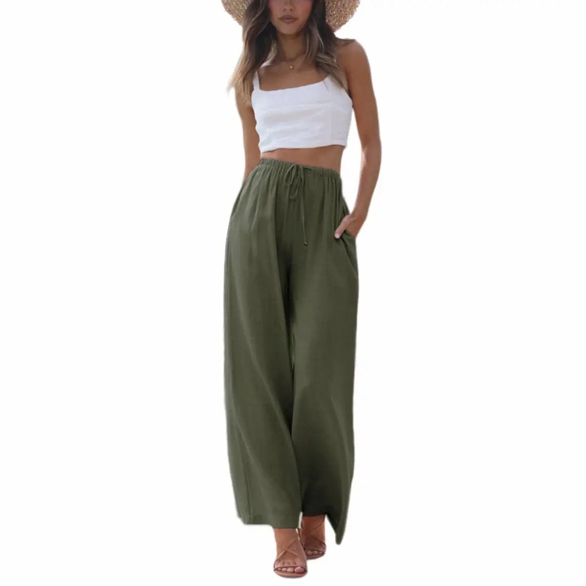 2026 Palazzo Pants for Women - Beach to Street Wide Leg + Pockets