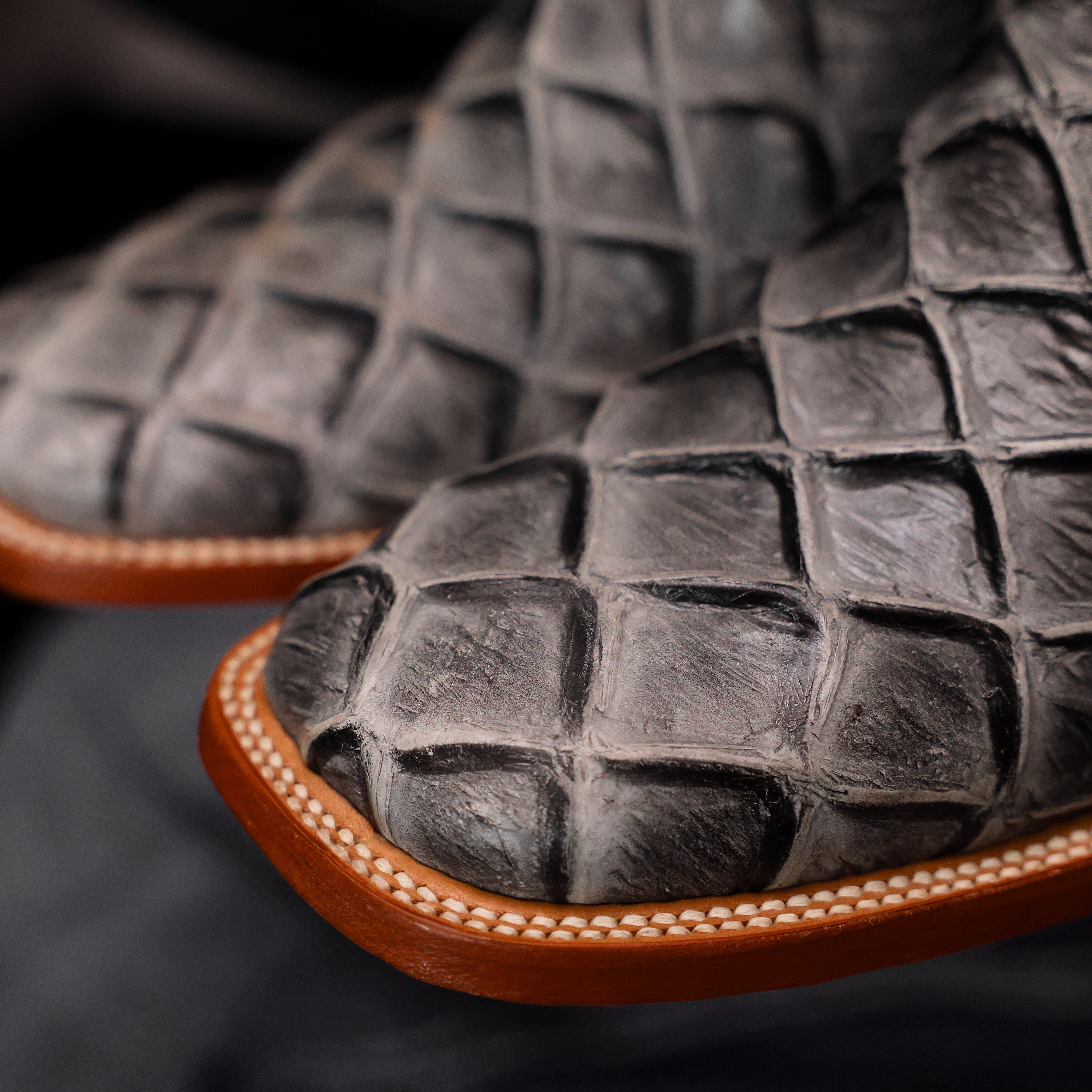 Eclipse Pirarucu Leather Boots - Square Toe