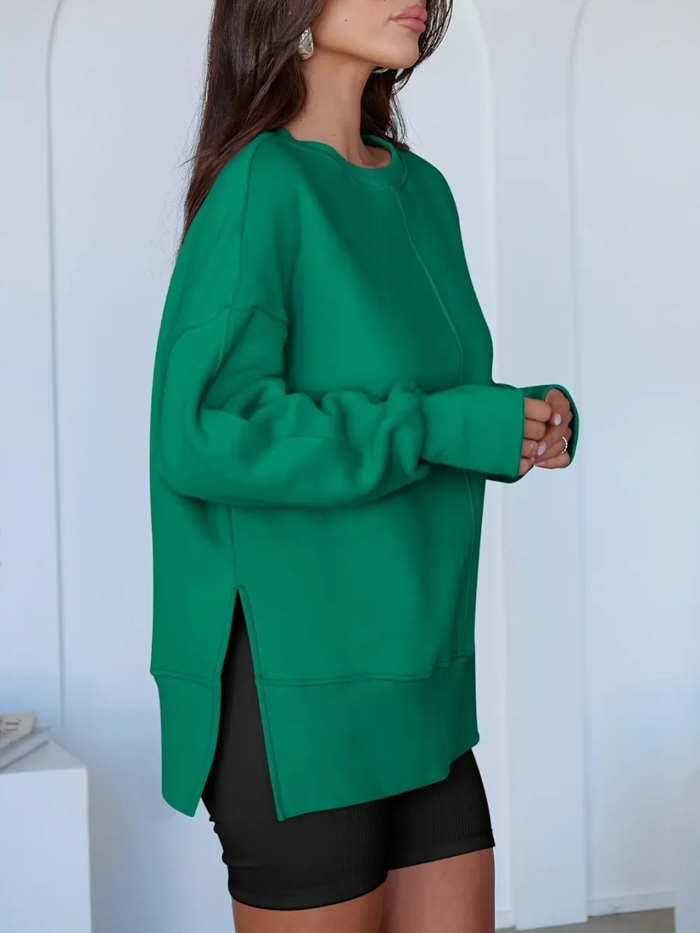 Women Oversized Sweatshirts Thumbhole Long Sleeve Hoodies Shirts
