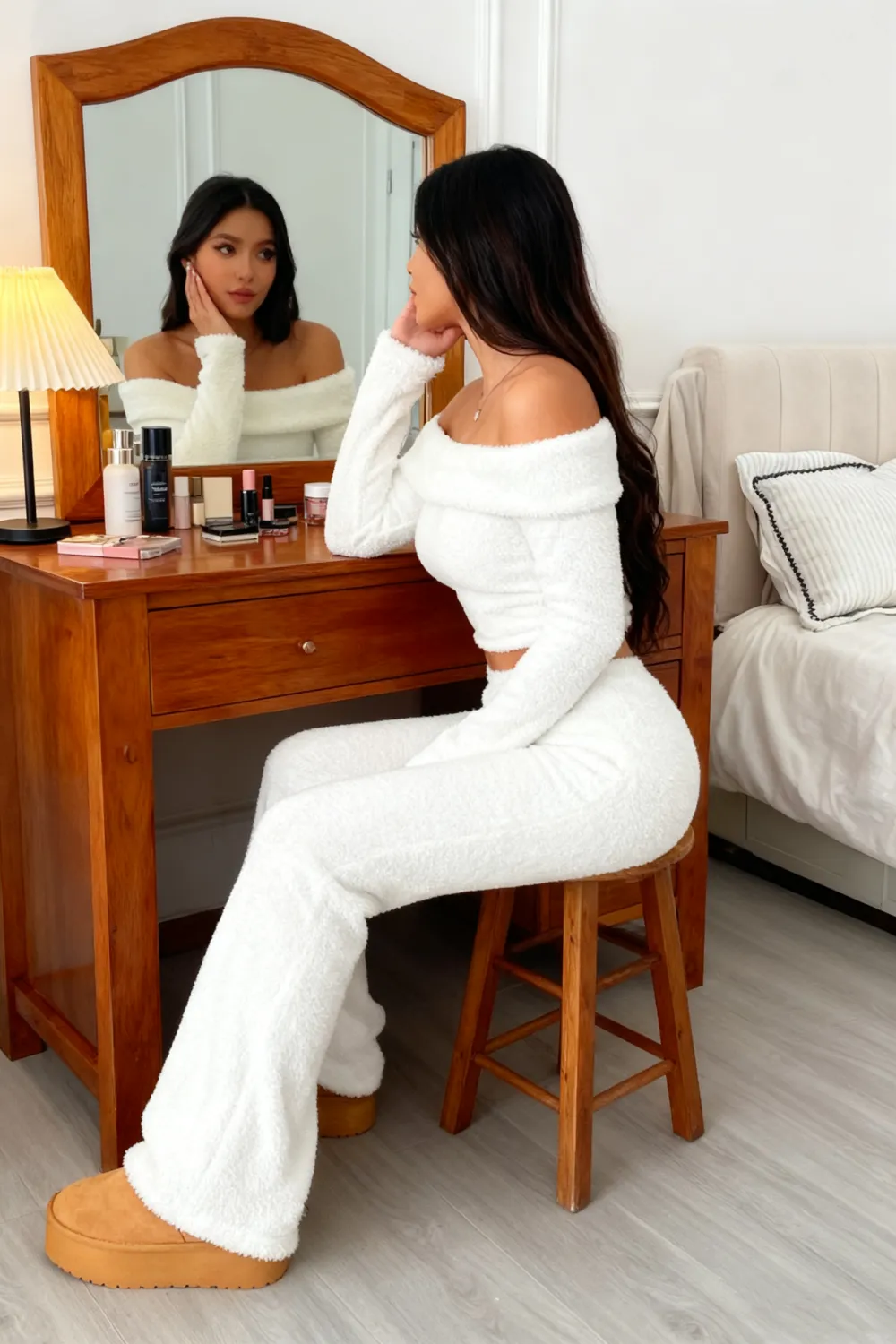 women's soft plush suit sets