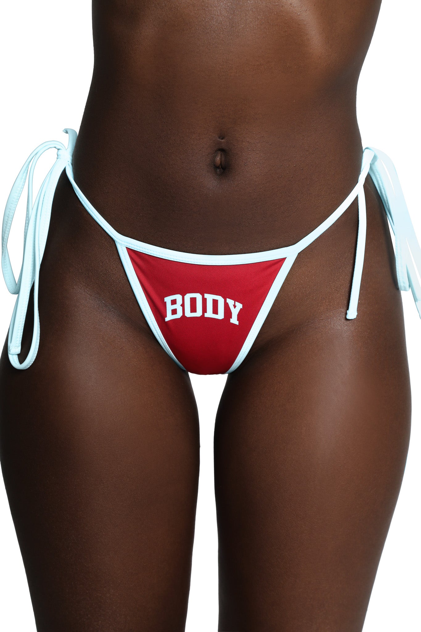 BACKSHOT BIKINI BOTTOM (RED/BABY BLUE)