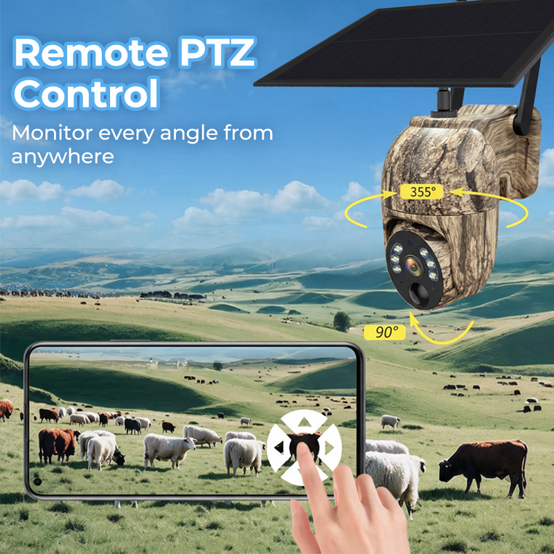 Solar-Powered PTZ Security Camera