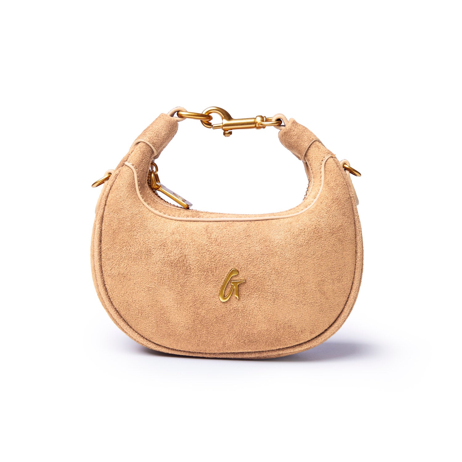 NANO SUEDE HOBO BAG - TAN