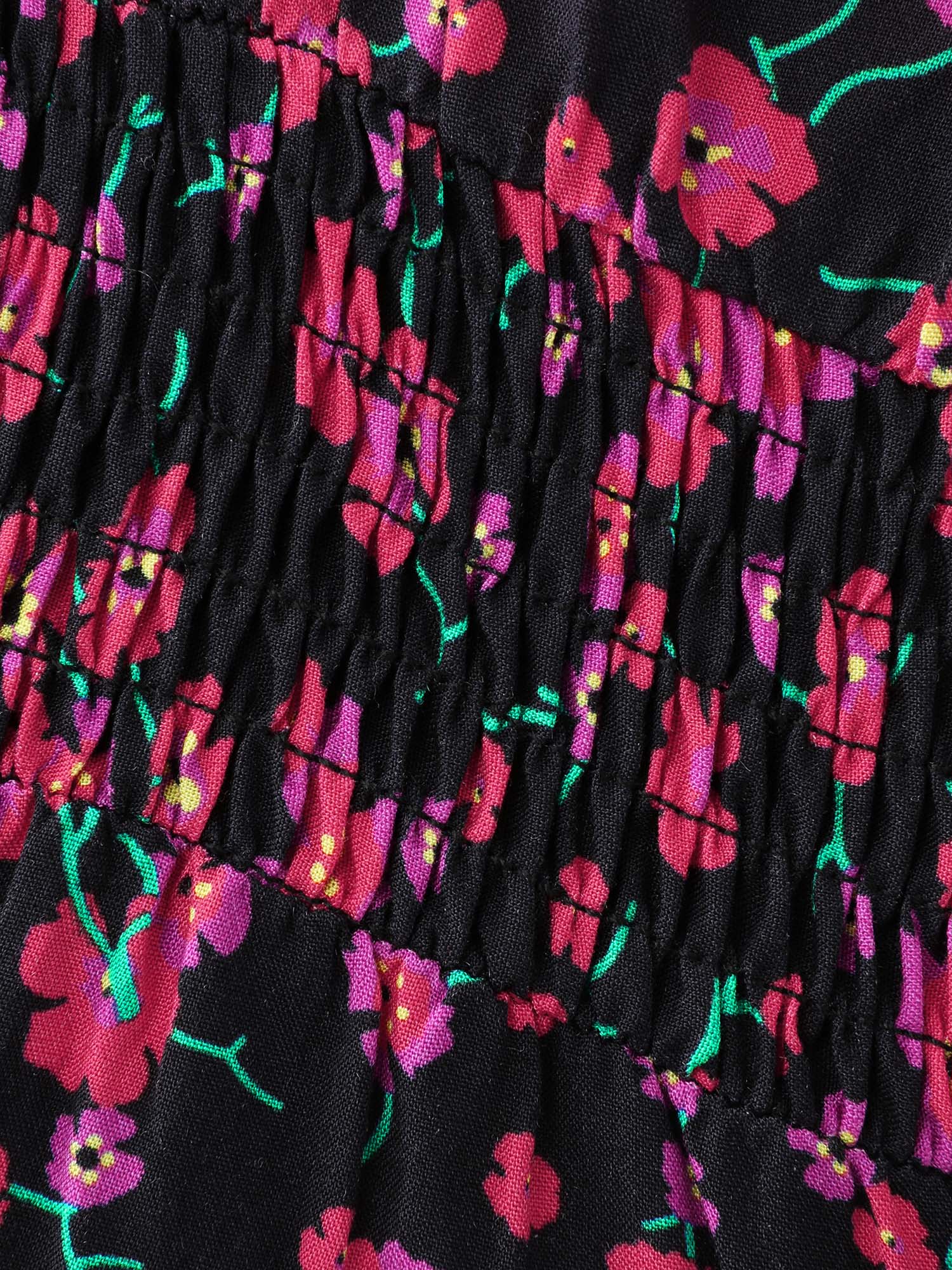 Floral Romance Shirred Waist Jumpsuit