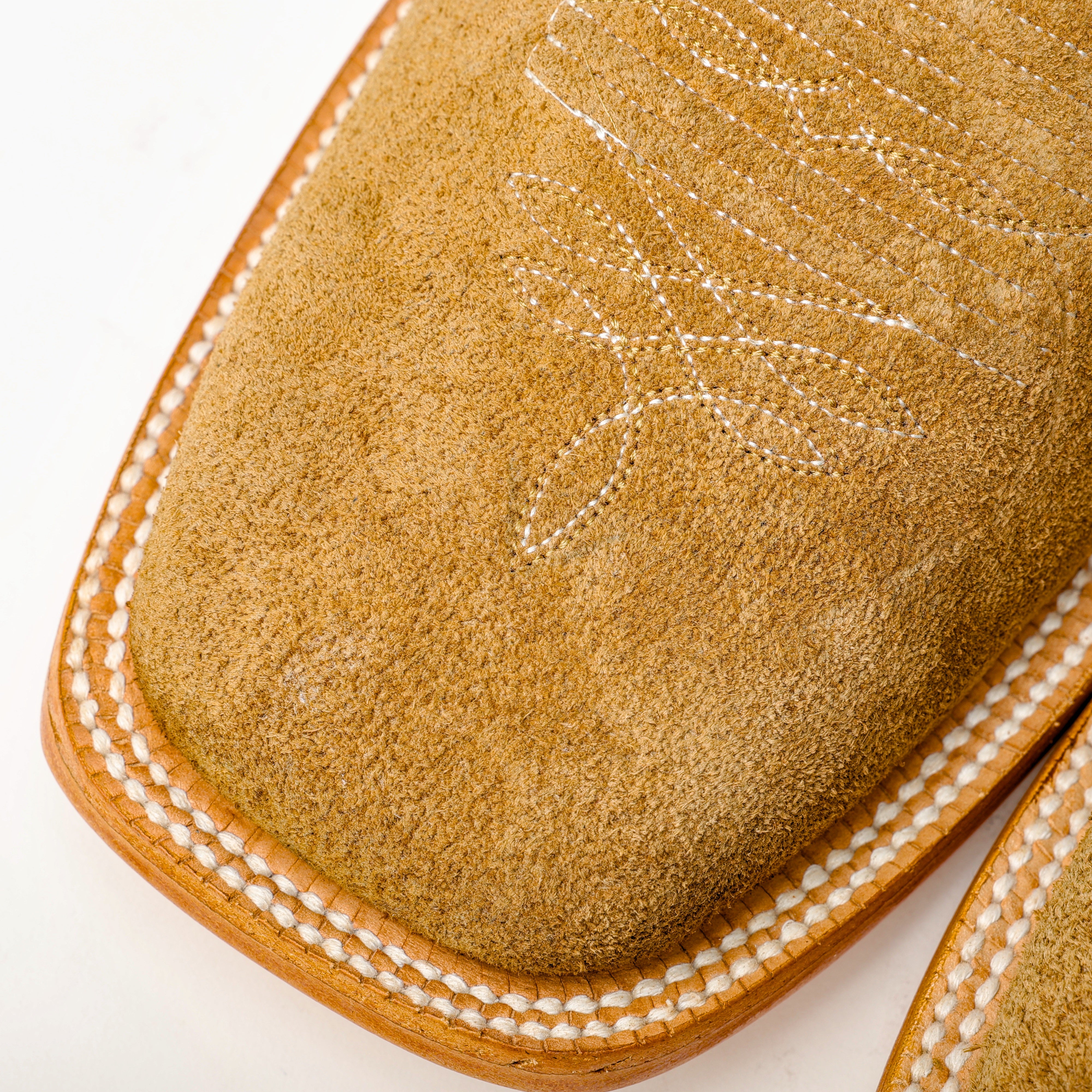 Honey Rough-Out Boots - Square Toe