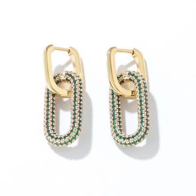 18K Gold-Plated Inland Zircon Earrings (3 color options)